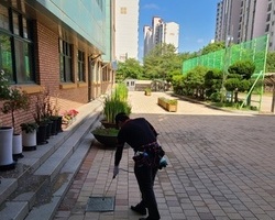건물 외부 살충소독 작업