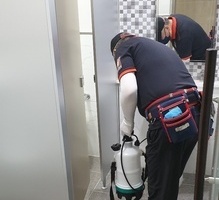 건물 실내 살충소독 작업